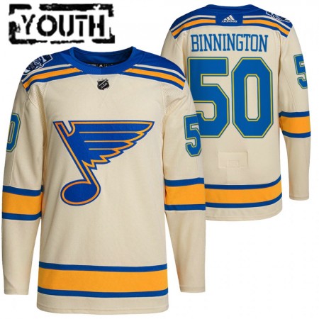 St. Louis Blues Jordan Binnington 50 2022 Winter Classic Authentic Shirt - Kinderen